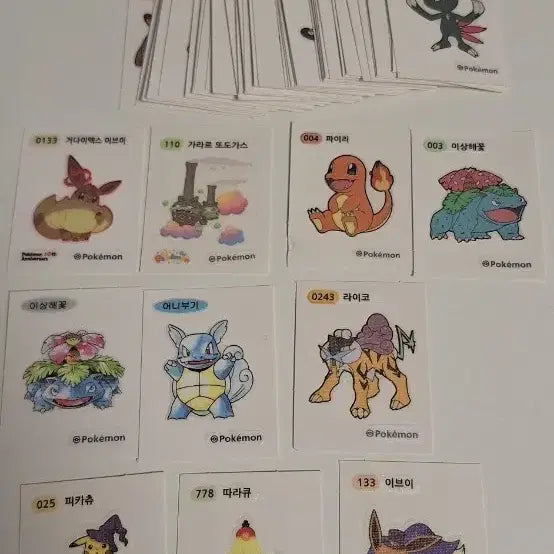 [BUNJANG] Pokemon Stickers Bundle Set (50 pcs) / 포켓몬 띠부씰 50장