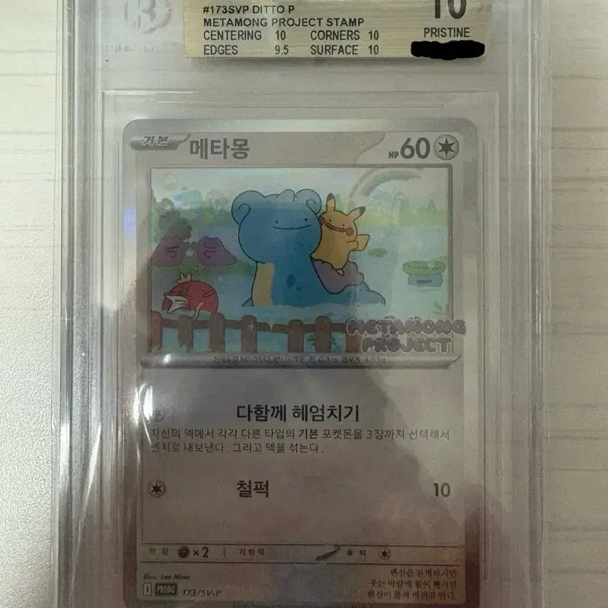 [BUNJANG] 2025 Pokemon Promo Ditto BGS 10 Graded Card / 2025 포켓몬  카드 프로모 메타몽 bgs10등급 판/교