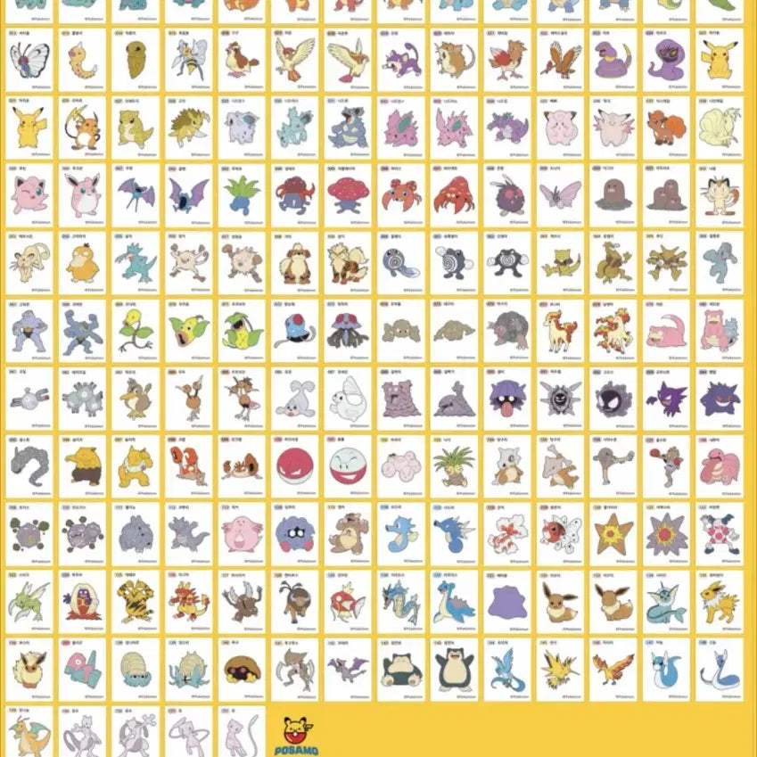 [BUNJANG] Pokemon Stickers (Various Sets) / 포켓몬스터 띠부씰 163종 151종 100종 전종 구매합니다