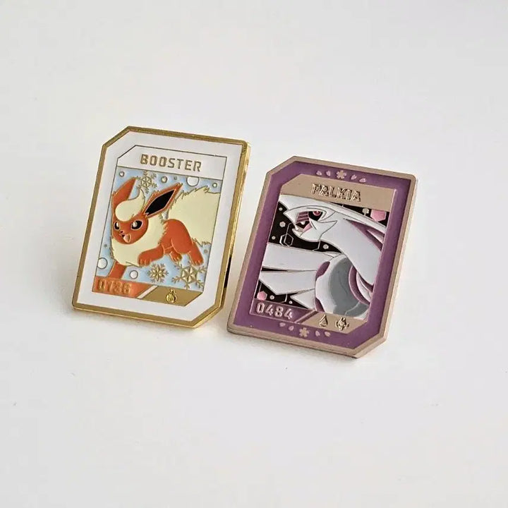 [BUNJANG] Pokemon Palkia &amp; Booster Pin Set / 이삭토스트 포켓몬스터 부스터 펄기아 뱃지 포켓몬