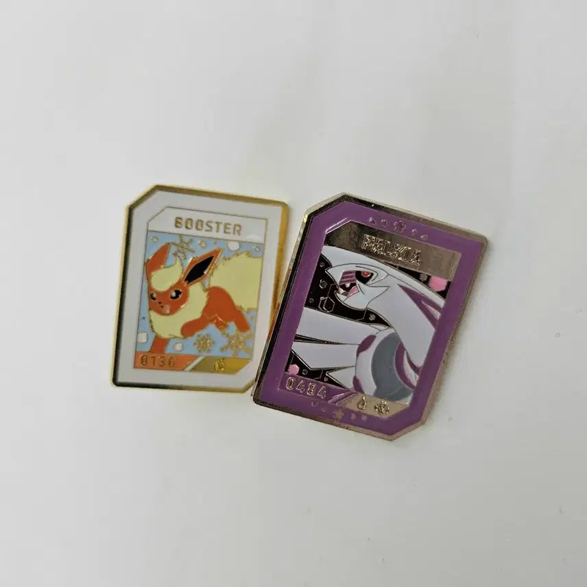 [BUNJANG] Pokemon Palkia &amp; Booster Pin Set / 이삭토스트 포켓몬스터 부스터 펄기아 뱃지 포켓몬