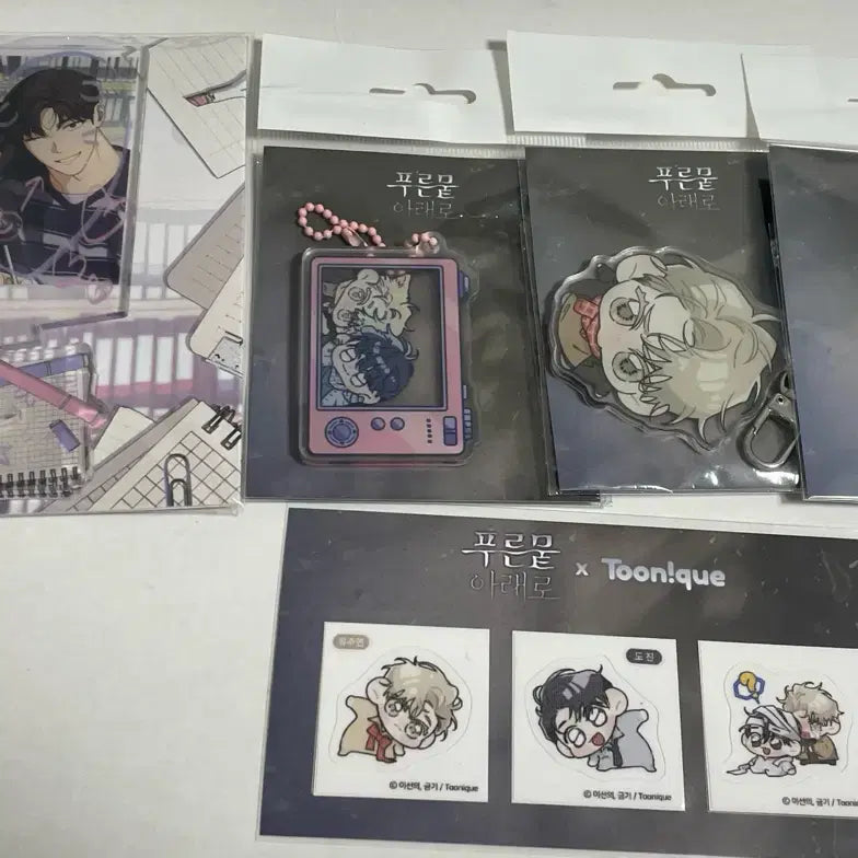 [BUNJANG] Sugar Trap University CC Acrylic Stand &amp; Keychain Bundle Set / 슈가트랩 신학기 대학cc아크릴스탠드 푸른뭍아래로 키링 일괄