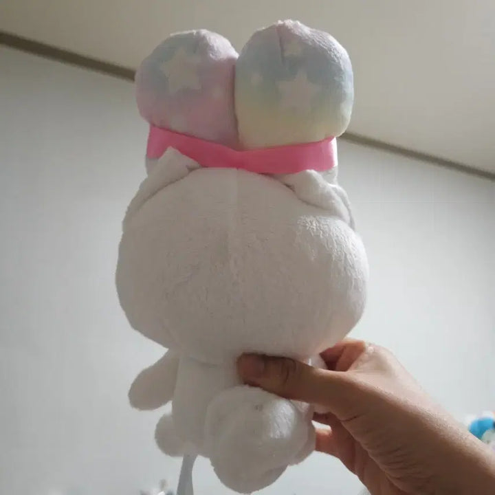 [BUNJANG] Sanrio Cinnamoroll Plush Doll with Pink Ribbon / 2020 산리오 시나모롤 귀 묶은 핑크 리본 파스텔 리본 봉제인형