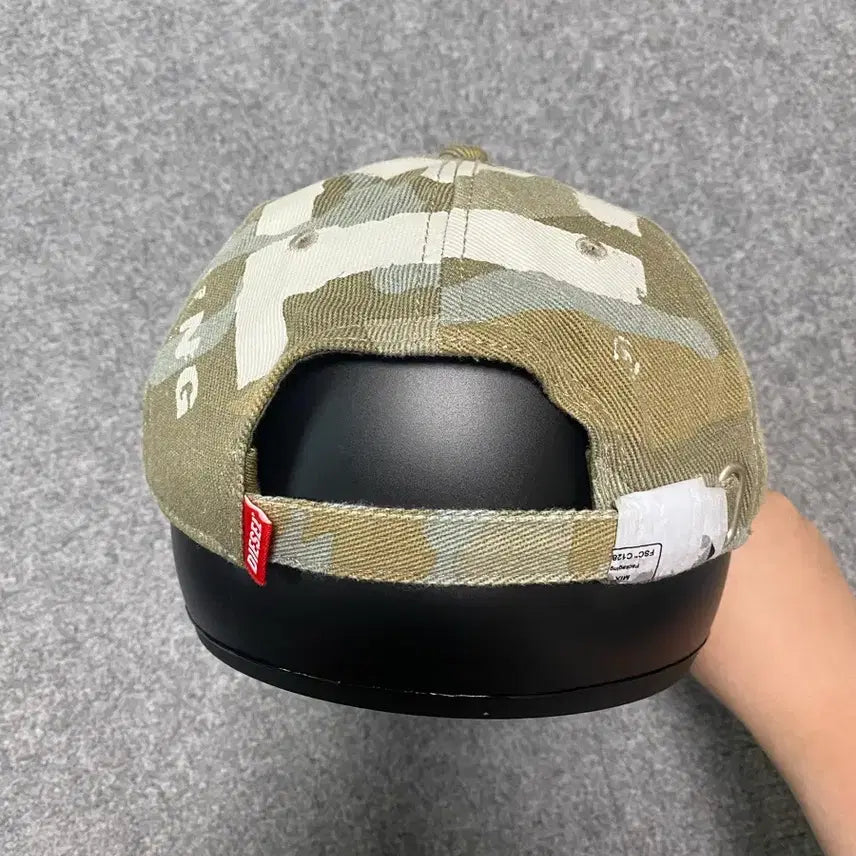 [BUNJANG] Diesel Washed Camo Lettered Ball Cap / 디젤 DIESEL 카모 빅레터 워시드 볼캡