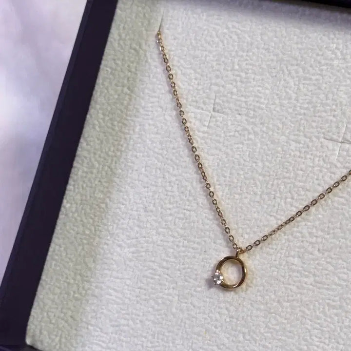 [BUNJANG] J.ESTINA 14K Rose Gold Cubic Necklace / 제이에스티나 14k 로즈골드 큐빅 목걸이