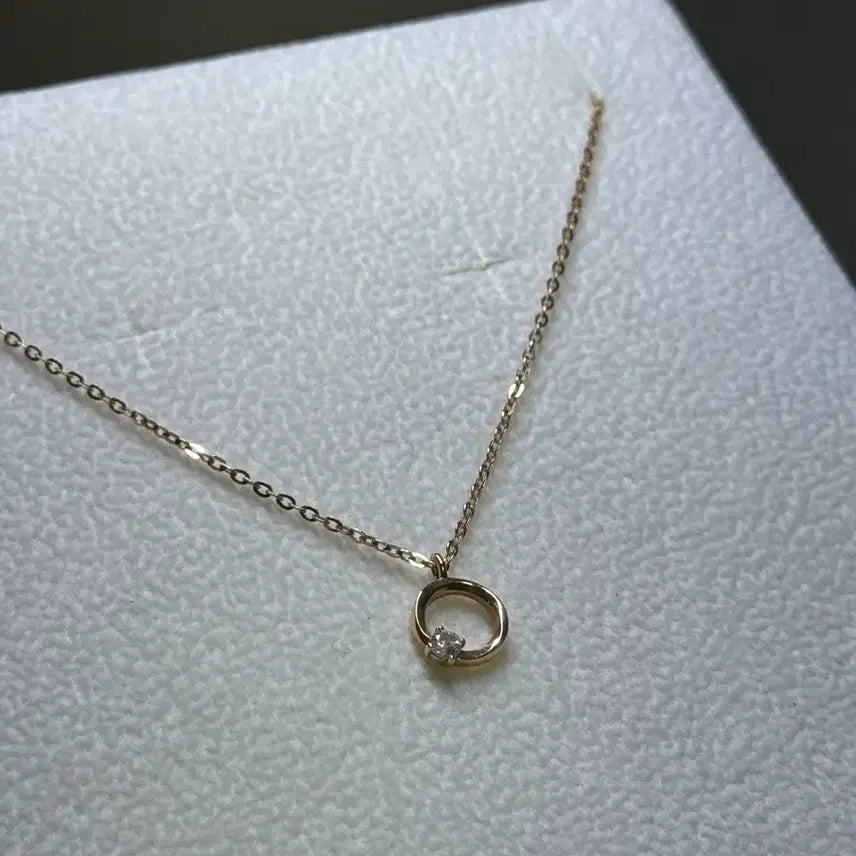 [BUNJANG] J.ESTINA 14K Rose Gold Cubic Necklace / 제이에스티나 14k 로즈골드 큐빅 목걸이