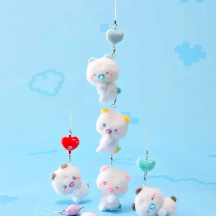 [BUNJANG] Playie Baby Mmemimu Mobile Charm Keyring Bundle Set (Sealed) / 미개봉 일괄 베이비 므메미무 모바일 참 키링 플레이브 양도