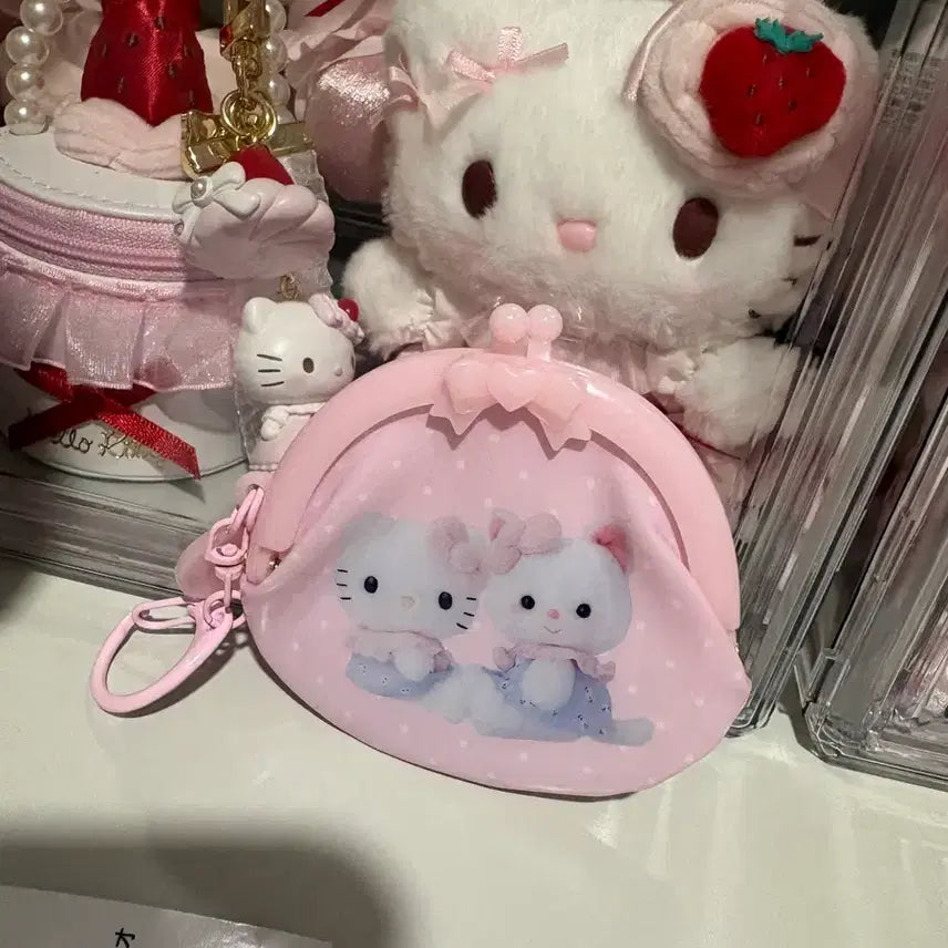 [BUNJANG] Sanrio Yoshitoku Nui Hello Kitty Coin Purse Keychain Set / 산리오 요시토쿠 누이 헬로 키티 동전지갑 키링 세트