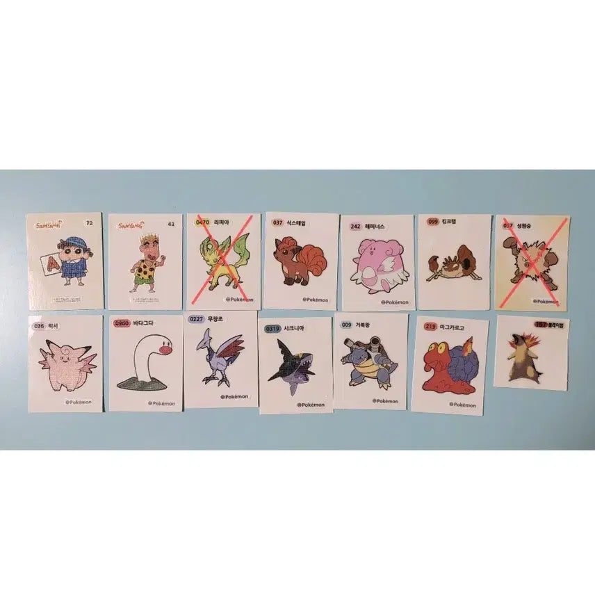 [BUNJANG] Cookie Run Pokemon Bread Stickers / 포켓몬스터 쿠키런 짱구 띠부씰 판매