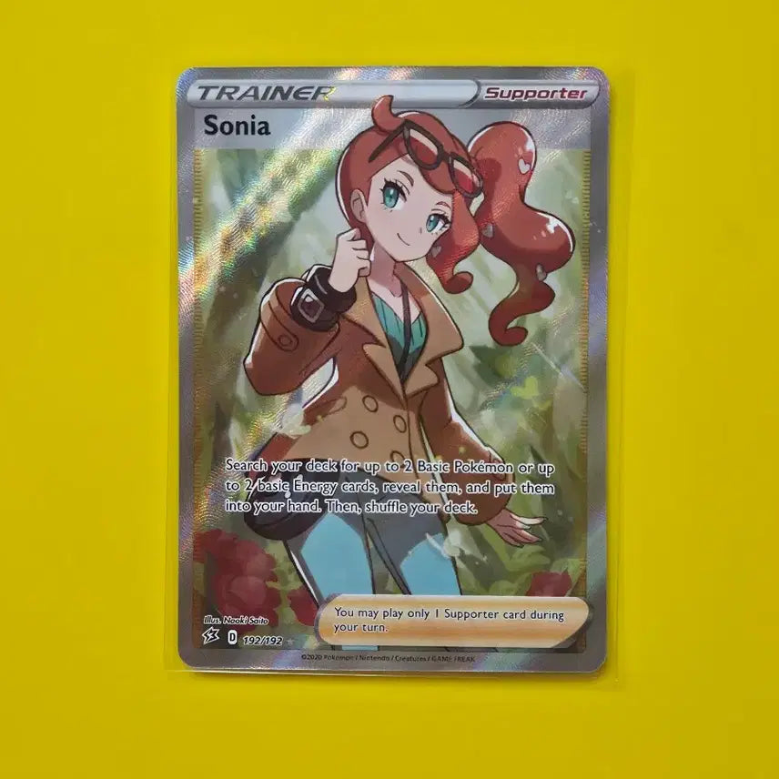 [BUNJANG] Pokemon Card Sonia Full Art Holo Trainer North American Edition / 포켓몬카드 소니아 풀아트 홀로그램 트레이너 북미판