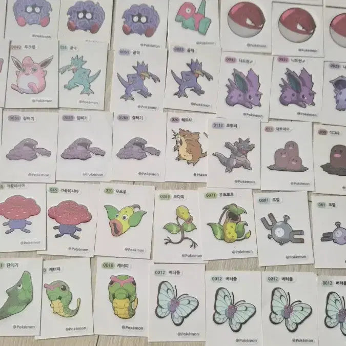 [BUNJANG] Pokemon Stickers (Gen 1) / 포켓몬 띠부씰 1세대 판매