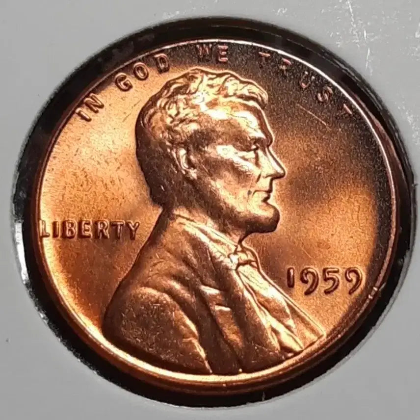 [BUNJANG] 1959 Lincoln Cent US Coin - Uncirculated / 미국 미사용 1959년 링컨 1센트.외국주화 주화 화폐 동전
