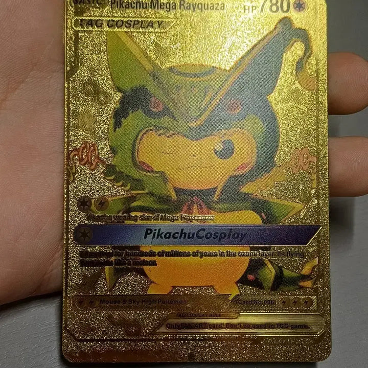 [BUNJANG] Pikachu Mega Rayquaza Cosplay Gold Card / 피카츄 메가 레쿠쟈