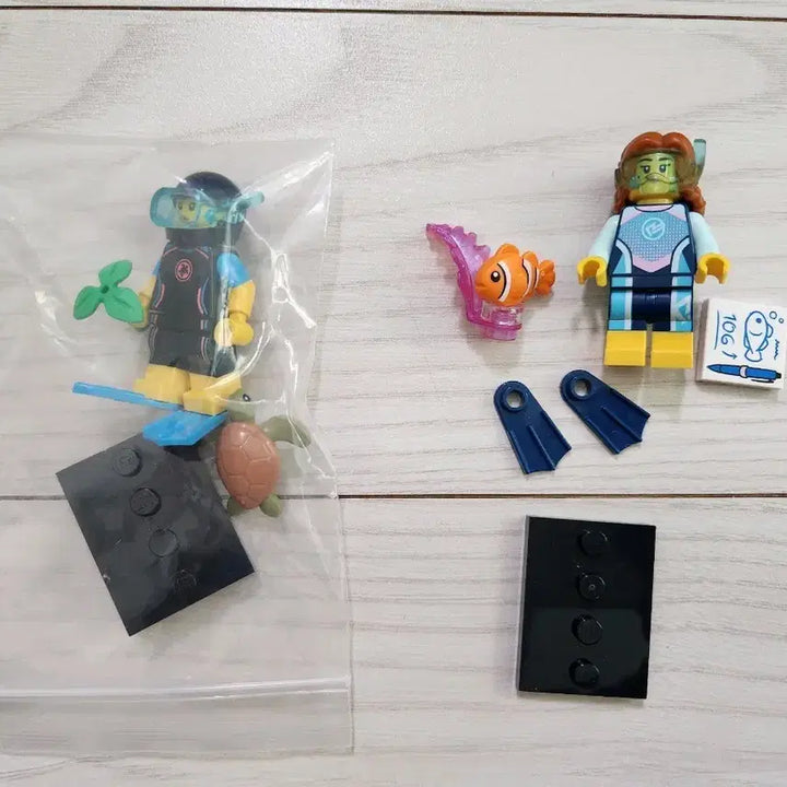 [BUNJANG] LEGO Minifigure Snorkeler Turtle Nemo Series 71052 / 레고 미니피규어 스노클링 잠수부 거북이 니모 71052