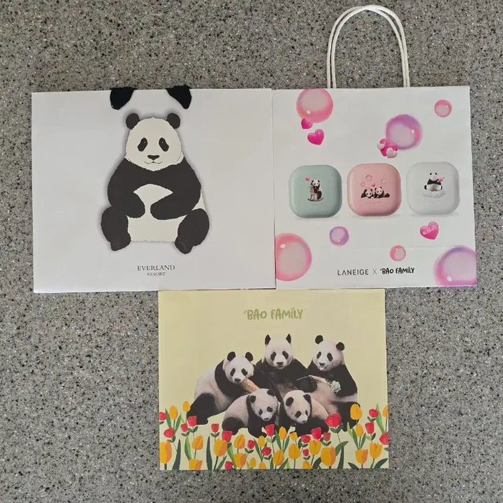 [BUNJANG] Bao Family Fu Bao Shopping Bag Bundle Set / 푸바오 바오패밀리 쇼핑백 일괄