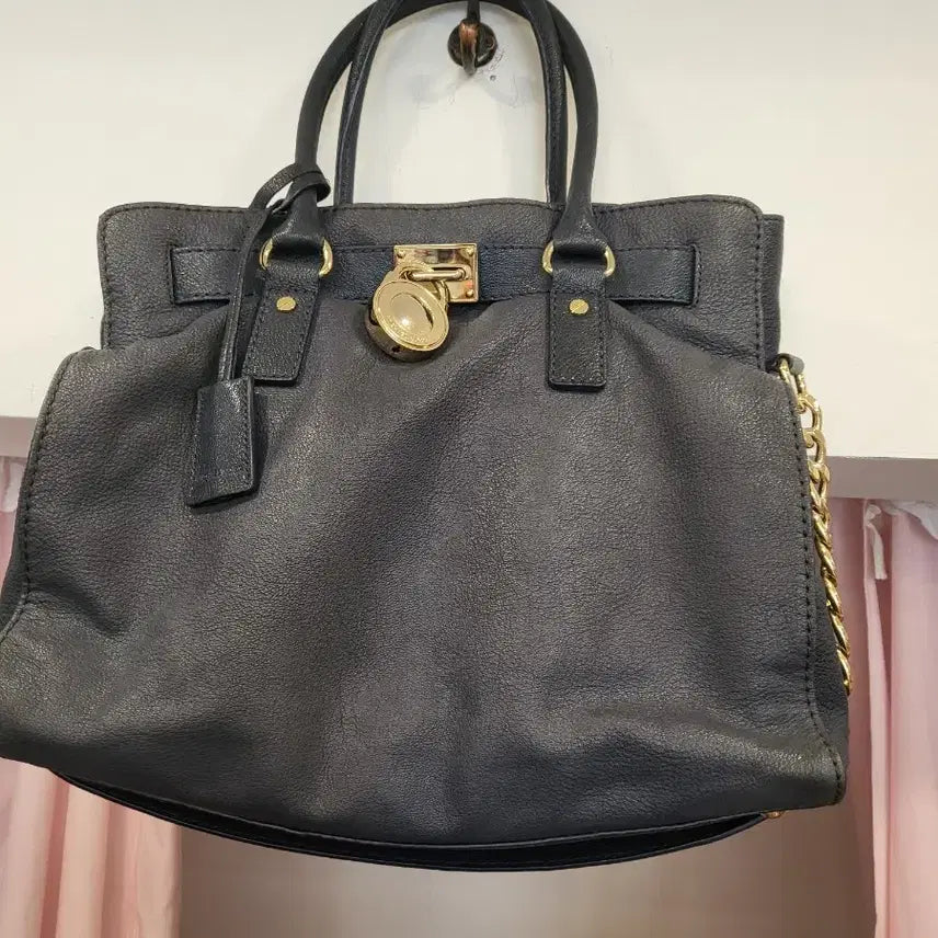 [BUNJANG] Michael Kors Hamilton Navy Leather Tote Bag / 마이클코어스 토트백 네이비