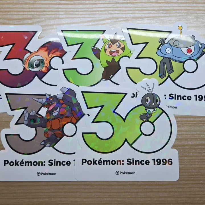 [BUNJANG] Pokemon 30th Anniversary Logo Sticker Set / 포켓몬 30주년 로고 스티커