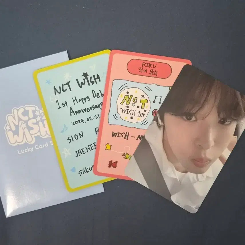 [BUNJANG] Riku NCT WISH Debut 1st Anniversary Lucky Draw Photocard Set / 리쿠 엔시티 위시 nct wish 데뷔 1주년 럭키 카드 세트 포카