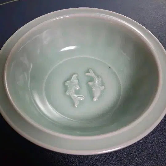 [BUNJANG] Yongcheon Twin Fish Celadon Brush Washer / 용천 쌍어문 필세