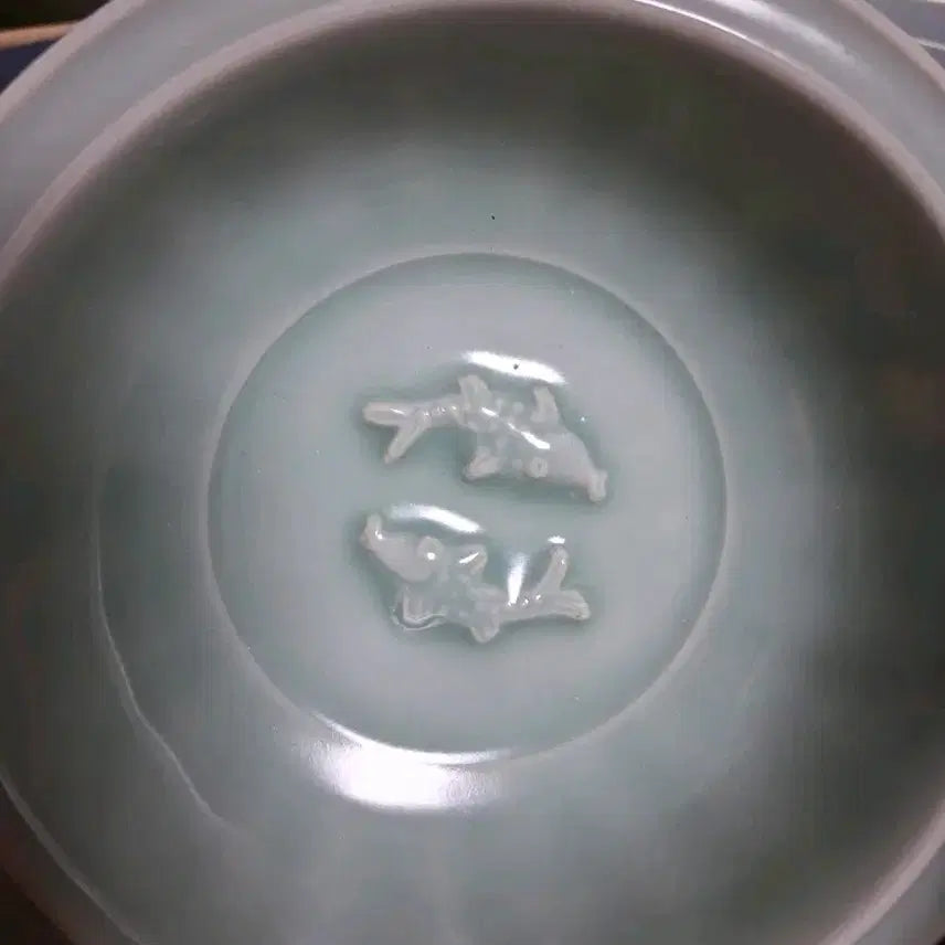 [BUNJANG] Yongcheon Twin Fish Celadon Brush Washer / 용천 쌍어문 필세