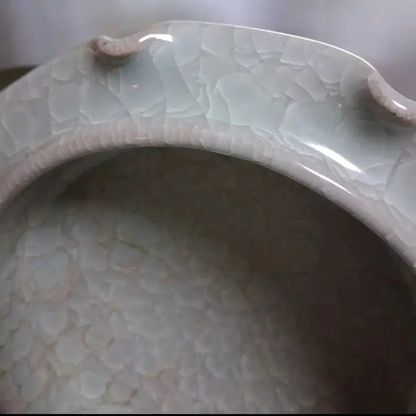 [BUNJANG] Celadon Octagonal Vase with Crackle Glaze / 변경 관요 화구새