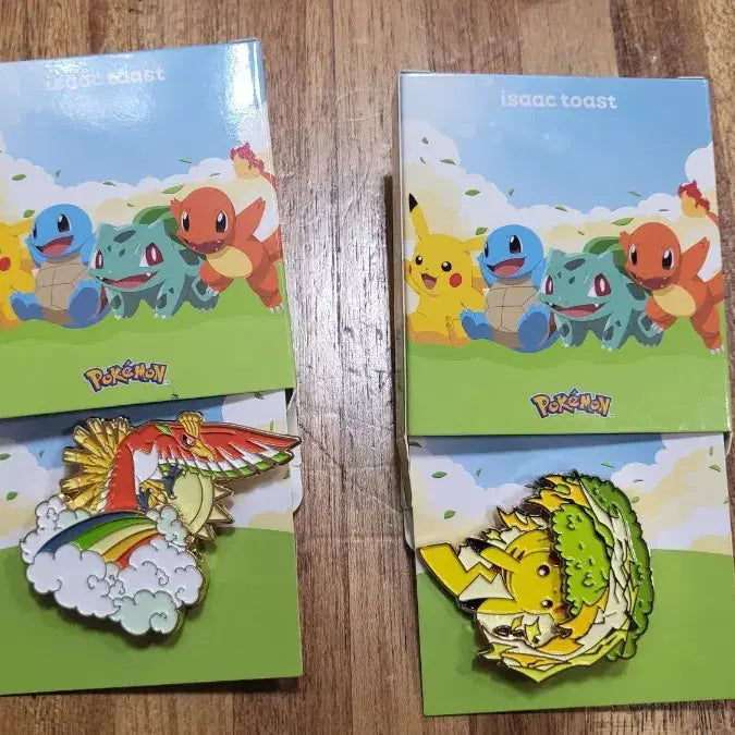 [BUNJANG] Isaac Toast Pokemon Badge Set (Lugia/Pikachu) / 이삭토스트 포켓몬스터 뱃지(칠색조/피카츄) 반택포 일괄 판매