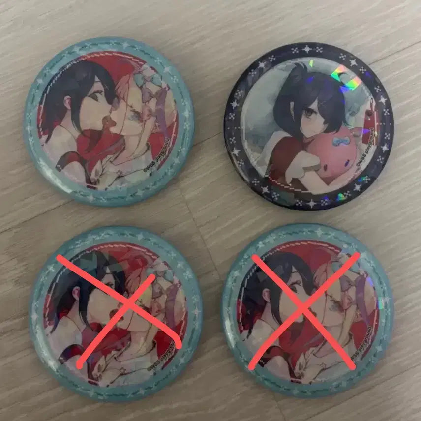 [BUNJANG] Nihilistic Girl Overdose Choten &amp; Ame Can Badge Set / 니디걸 오버도즈 초텐 아메 캔뱃지