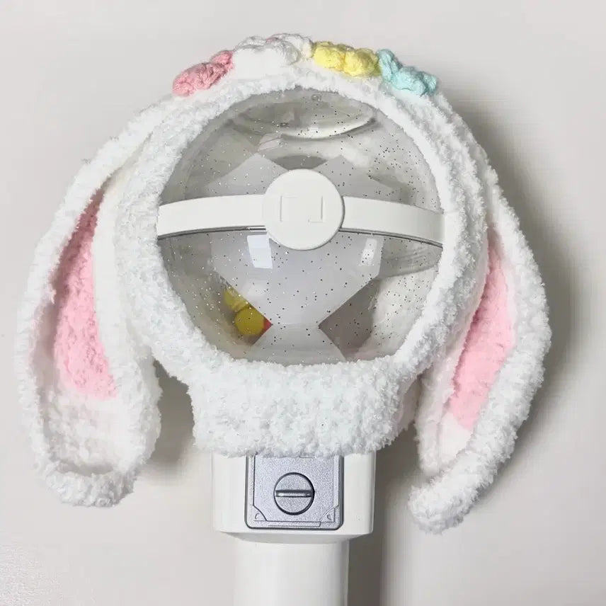 [BUNJANG] Park Jihoon Handmade Crochet Support Rod Cover (Lob Ear Version) / 박지훈 응원봉 커버 뽑봉 케이스 핸드메이드 뜨개 옷 롭이어 커스텀 포카