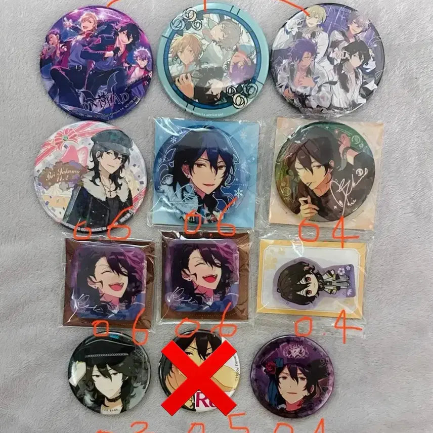 [BUNJANG] Ensemble Stars Rei Spotlight Can Badge &amp; Corotta Bundle / 앙스타 레이 스포트라이트 캔뱃지 사각 뱃지 여러개