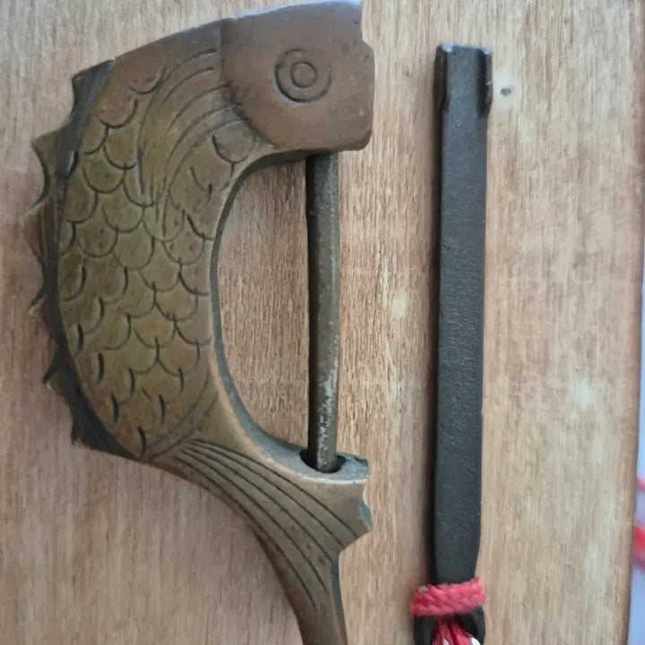 [BUNJANG] Vintage Brass Fish Lock / 옛날 빈티지 황동 물고기 자물쇠