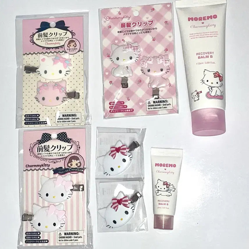 [BUNJANG] Sanrio Hello Kitty Chamikitty Honey Cute Hairpin Clip Set / 산리오 키티 챠미키티 허니큐트 헤어핀 헤어클립 머리핀 콜라보