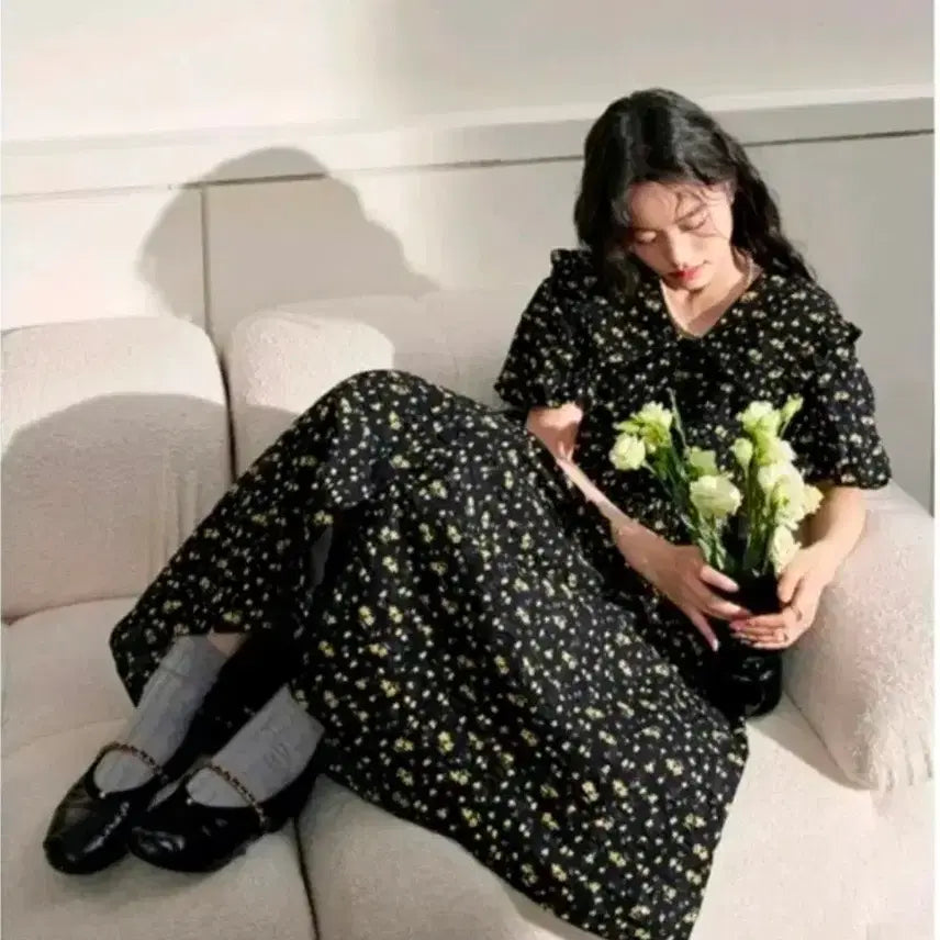 [BUNJANG] KUOSE Floral Long Dress / KUOSE 쿠오세 플로럴 드레스