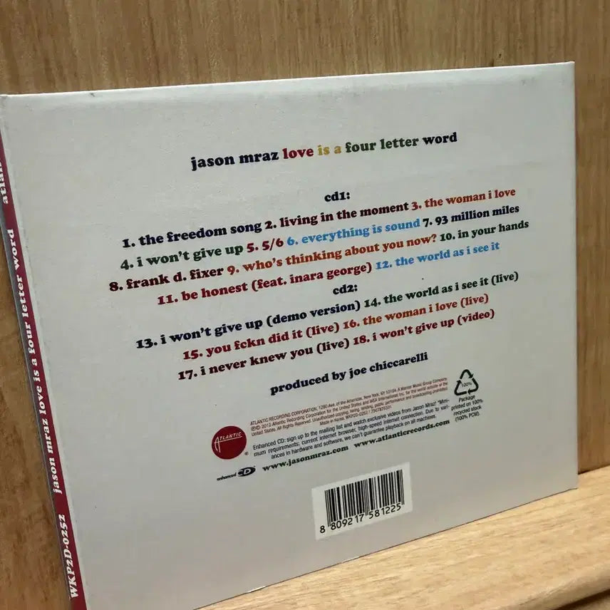 [BUNJANG] Jason Mraz Love Is A Four Letter Word 2CD / 제이슨 므라즈 - Love Is A Four- (2012) / 2CD