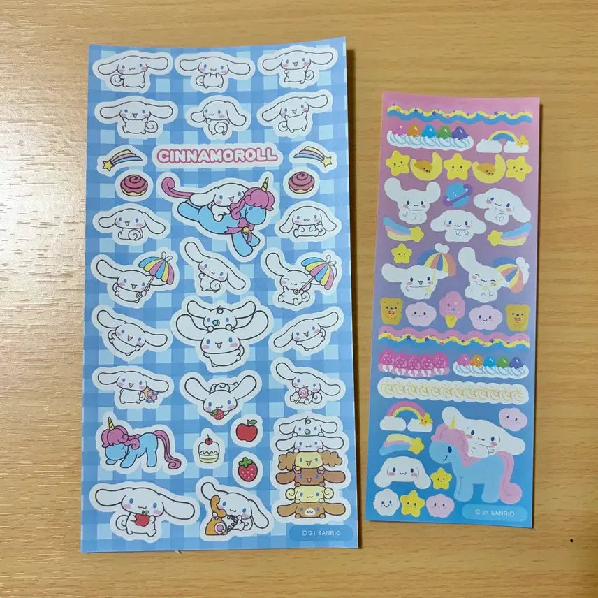 [BUNJANG] Cinnamoroll Pouch and Sticker Set / 시나모롤 파우치 스티커 세트