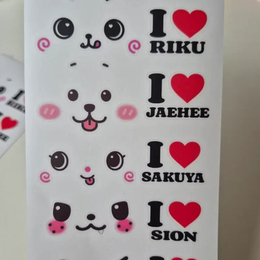 [BUNJANG] NCT WISH Riku Yushi Sion Jaehee Ryo Sakuya Transparent Sticker Set / 엔시티위시 투명 스티커 엔위시 리쿠 유우시 시온 재희 료 사쿠야 위시