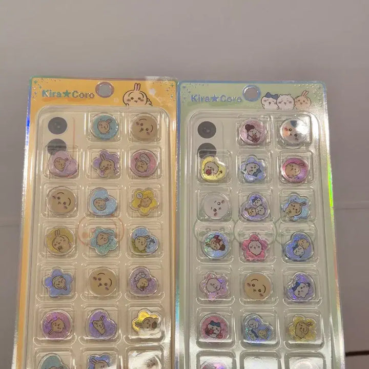 [BUNJANG] Chiikawa Kiracoro Ohajiki Stickers - Usagi, Momonga, Hachiware / 치이카와 키라코로 폰꾸미기 오하지키 스티커 우사기 모몽가 하치와레