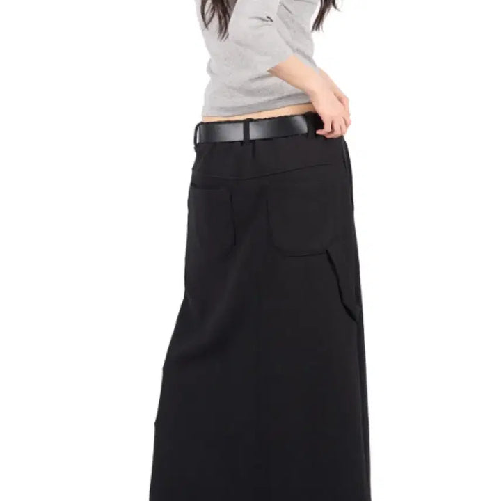 [BUNJANG] Reetkeem Carpenter Sweat Skirt Black / 릿킴 스커트 (carpenter sweat skirt)