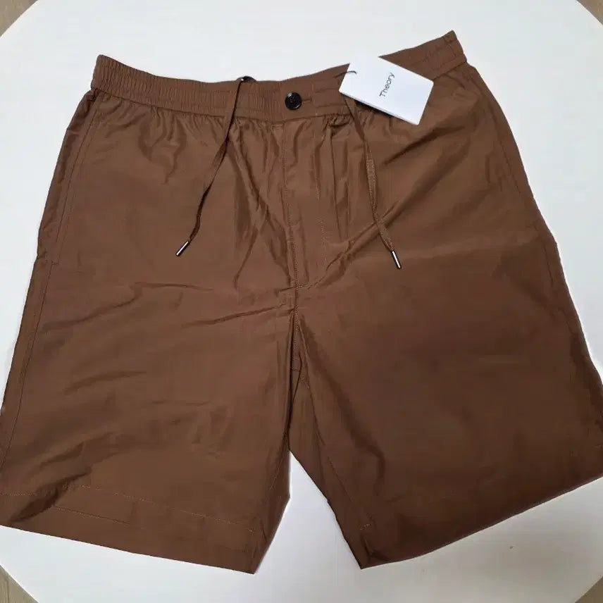 [BUNJANG] Theory Soft Lawn Drawstring Shorts Tobacco / 띠어리 Soft Lawn 드로스트링 쇼츠  32  정가 36만원 토바코