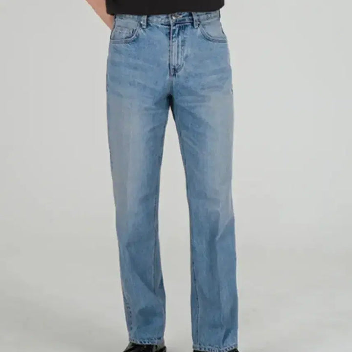 [BUNJANG] Brandied Relaxed Straight Light Blue Jeans / 51005 HISHITOMO LIGHT BLUE JEANS