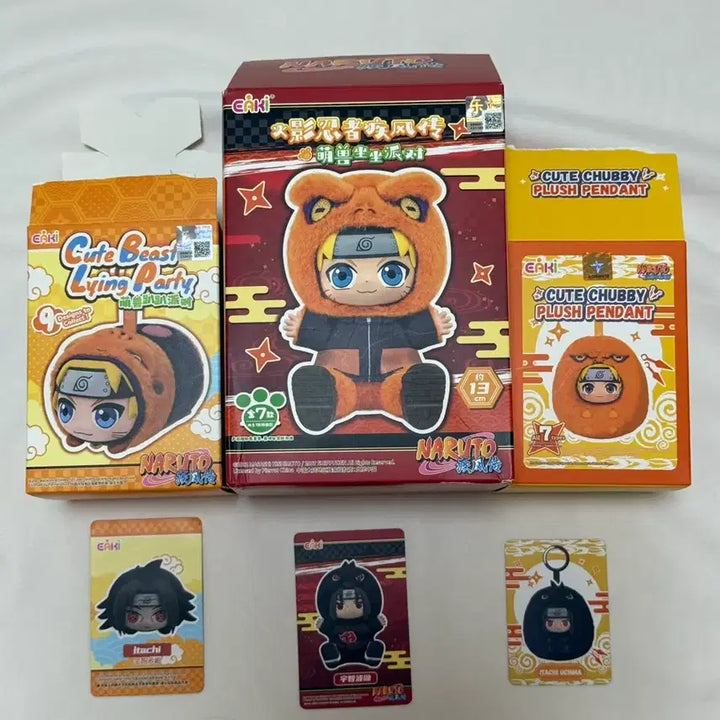[BUNJANG] Eaki Naruto Shippuden Nabubu Uchiha Itachi Plush Bundle Set / 새상품 일괄) 나루토 질풍전 나부부 우치하 이타치 eaki 동글이 누이