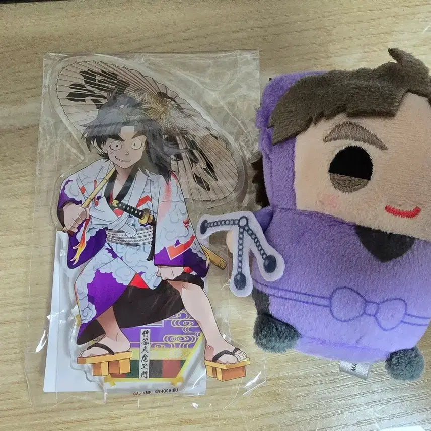 [BUNJANG] Nintama Rantaro Takiyashiro Hachiemon Acrylic Stand &amp; Mameito Figure Set / 닌타마 극락탕 타케야 하치자에몽