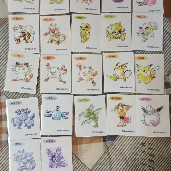 [BUNJANG] Pokemon Stickeralbum Artwork Set (23 Types) / 포켓몬 띠부씰 아트워크 23종 팔아요