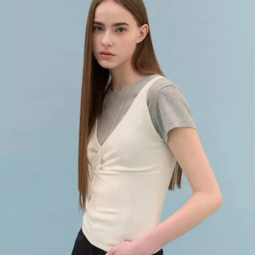 [BUNJANG] For Your Eyes Only Philo Two-Way Sleeveless Ivory / 포 유어 아이즈 온리 필로 투웨이 슬리브리스 아이보리