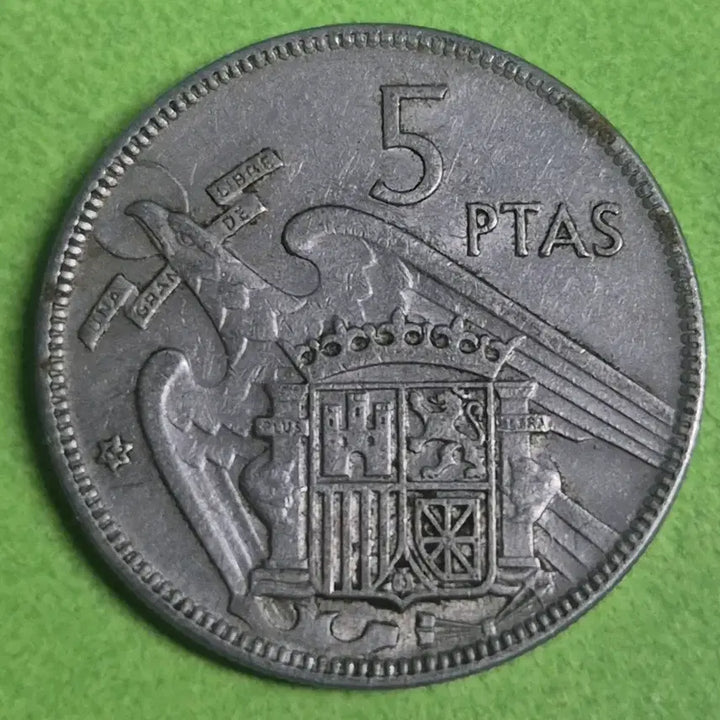[BUNJANG] 1957 Spain 5 Peseta Coin / 1957 스페인 5페세타 동전 M3230