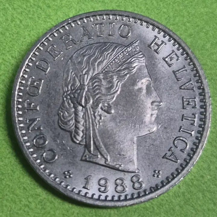 [BUNJANG] 1988 Swiss 20 Rappen Coin / 1988 스위스 20라펜 동전 M3233
