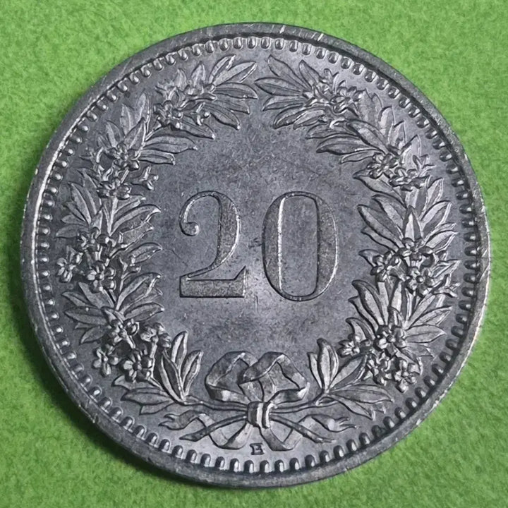 [BUNJANG] 1988 Swiss 20 Rappen Coin / 1988 스위스 20라펜 동전 M3233