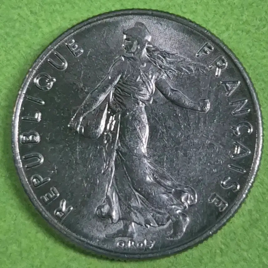 [BUNJANG] 1974 France 1/2 Franc Coin / 1974 프랑스 1/2프랑 동전 M3240
