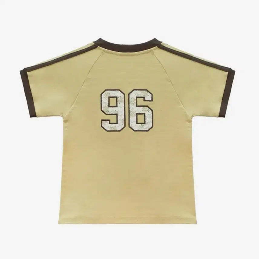 [BUNJANG] Locke Cake Back Point Semi Crop Short Sleeve T-Shirt / 락케이크 백포인트 96 세미크롭 반팔