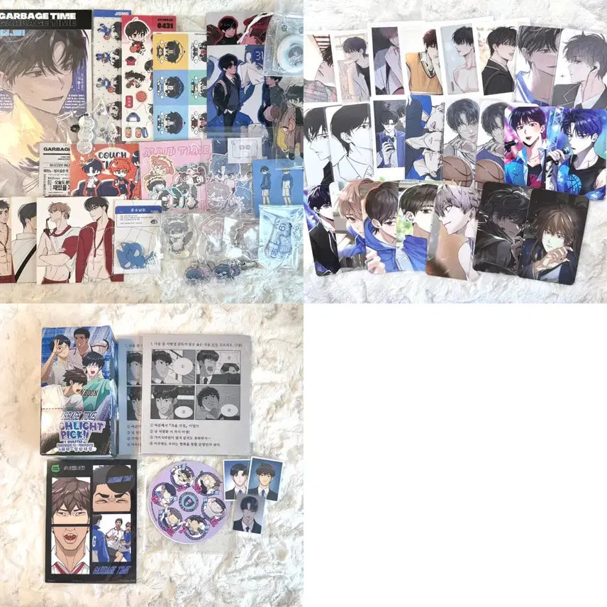 [BUNJANG] Garbage Time Bundle Set Photocards, Postcards, Stickers, Corotto, Keyring / 가비지타임 갑타 굿즈 일괄 양도 판매 포카 엽서 스티커 코롯토 키링