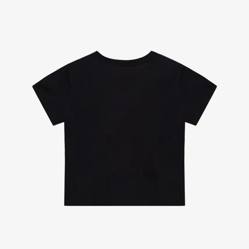 [BUNJANG] Rock Cake Logo Denim Semi-Crop Short Sleeve T-Shirt / 락케이크 로고 데님 세미크롭 반팔